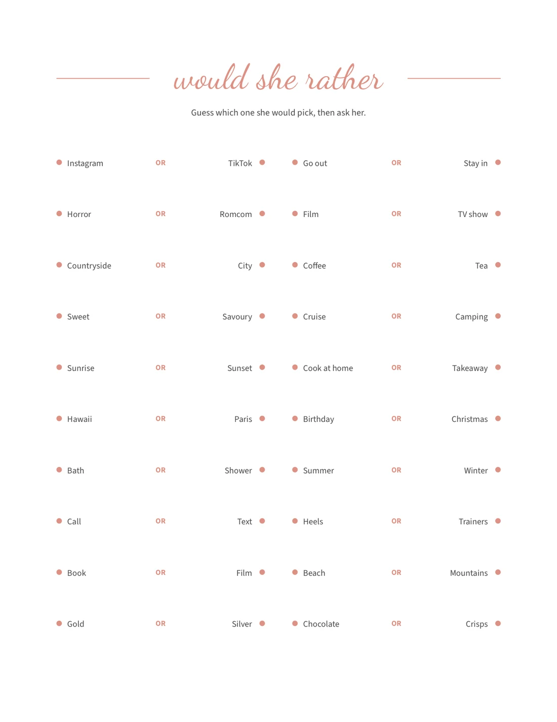 An interior page of Birthday Games.