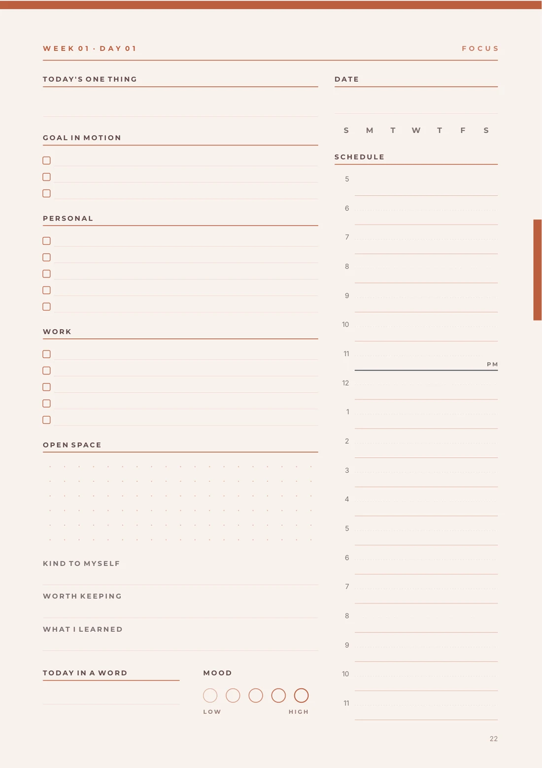 An interior page of The Quarter, in colour.