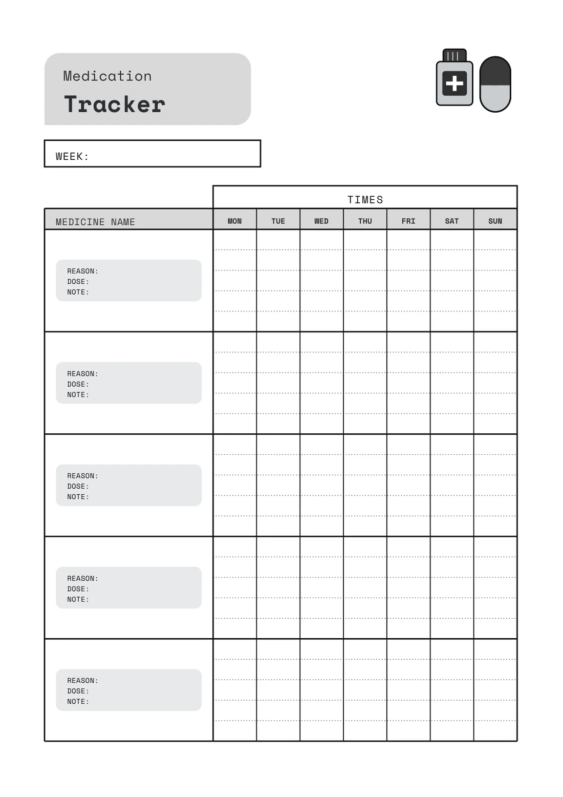 The cover of Medication Tracker.